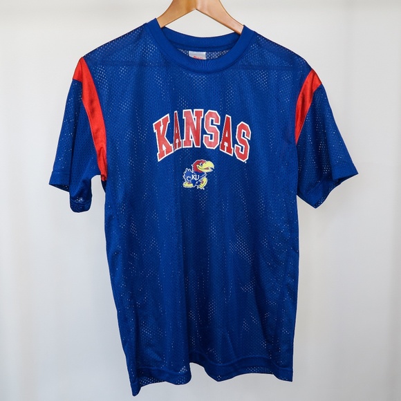 KU Jayhawks Football Jersey Crop Top - Picture 3 of 9
